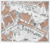 Steinlein Gustav - Der alte Hof mit der Lorenzkirche