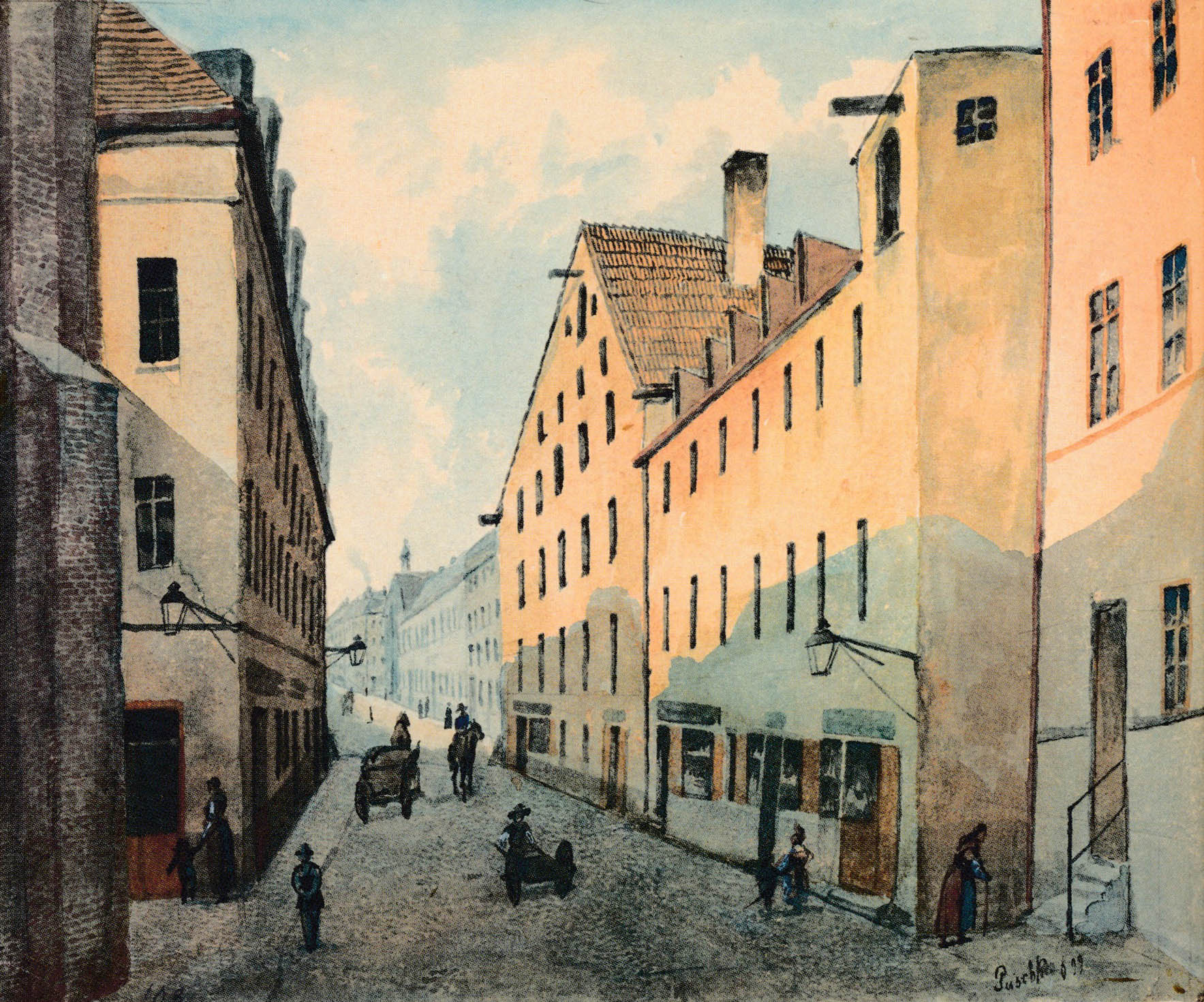 Der Eingang in die Kreuzgasse von der Damenstiftsgasse aus