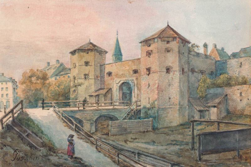 Historische Ansicht: Das Sendlingertor von Außen