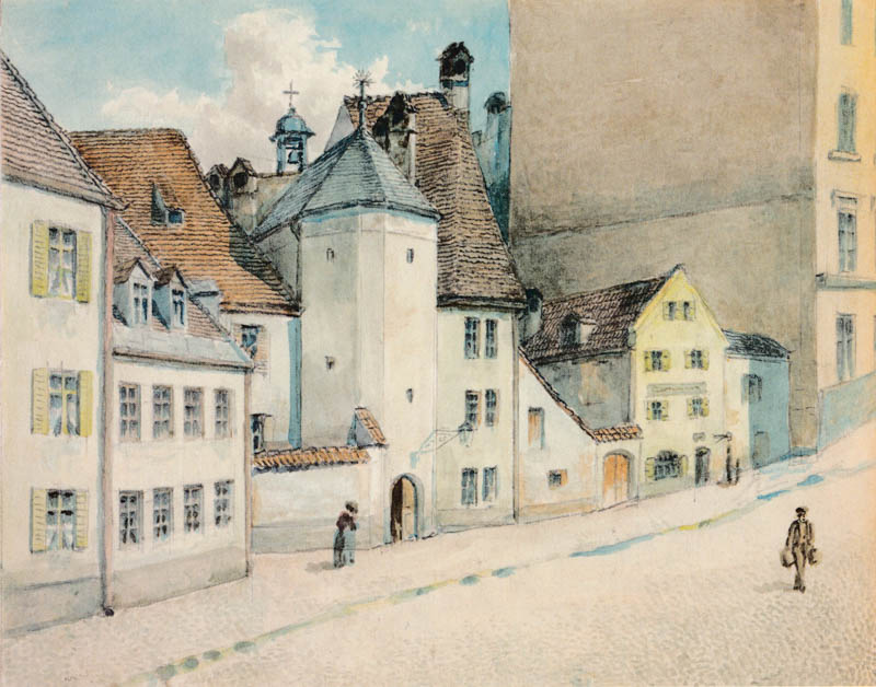 Historische Ansicht: Nockher'sche Stadtkrankenhaus am Anger,