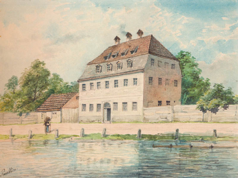 Historische Ansicht: Das ehemalige Abdeckeranwesen an der Staubstraße