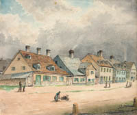 Puschkin Joseph - Alte Häuser an der Wasserstraße