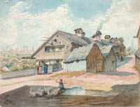 Puschkin Joseph - Häusergruppe in Obergiesing an der Bergstraße