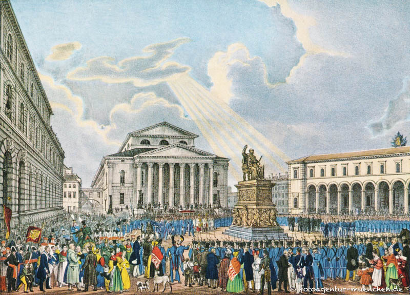 Historische Ansicht: Denkmal für Max. I. Joseph