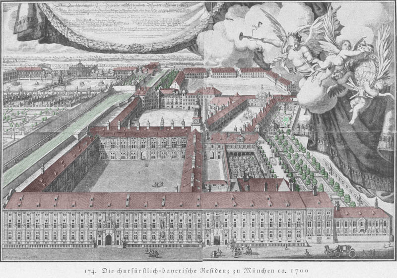 Die churfürstlich-bayerische Residenz zu München ca. 1700