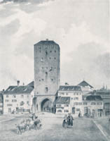 Huber Ludwig - Das Isartor vom Tal aus 1820