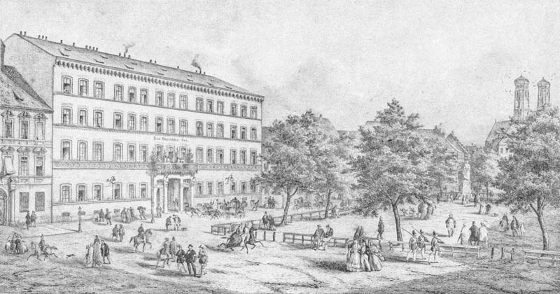 Der Promenadeplatz ca. 1850