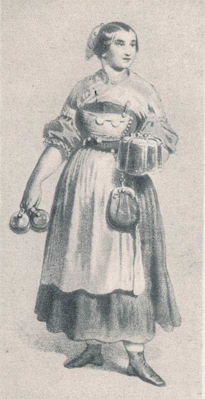 Eine Kellnerin aus dem Jahre 1830