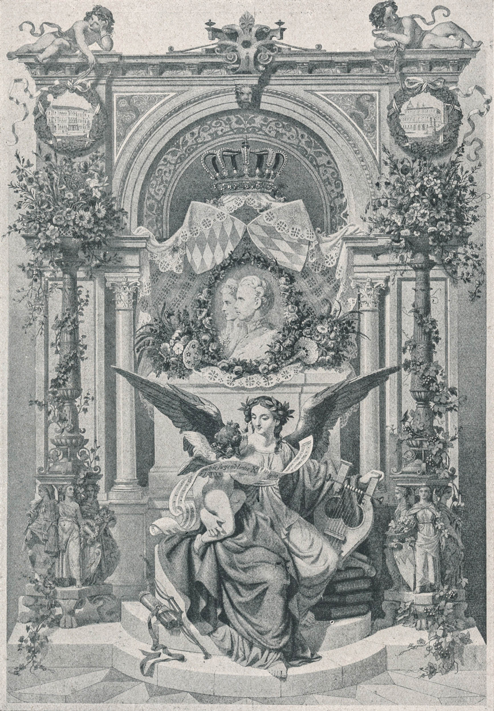 Festblatt zur Feier der projektierten Vermählung König Ludwig II. 1867