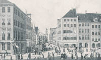 Kraus Gustav - Die Wein- und Theatinerstraße in München 1825