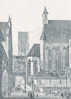 Quaglio Domenico - Die Lorenzkirche von Norden 1811