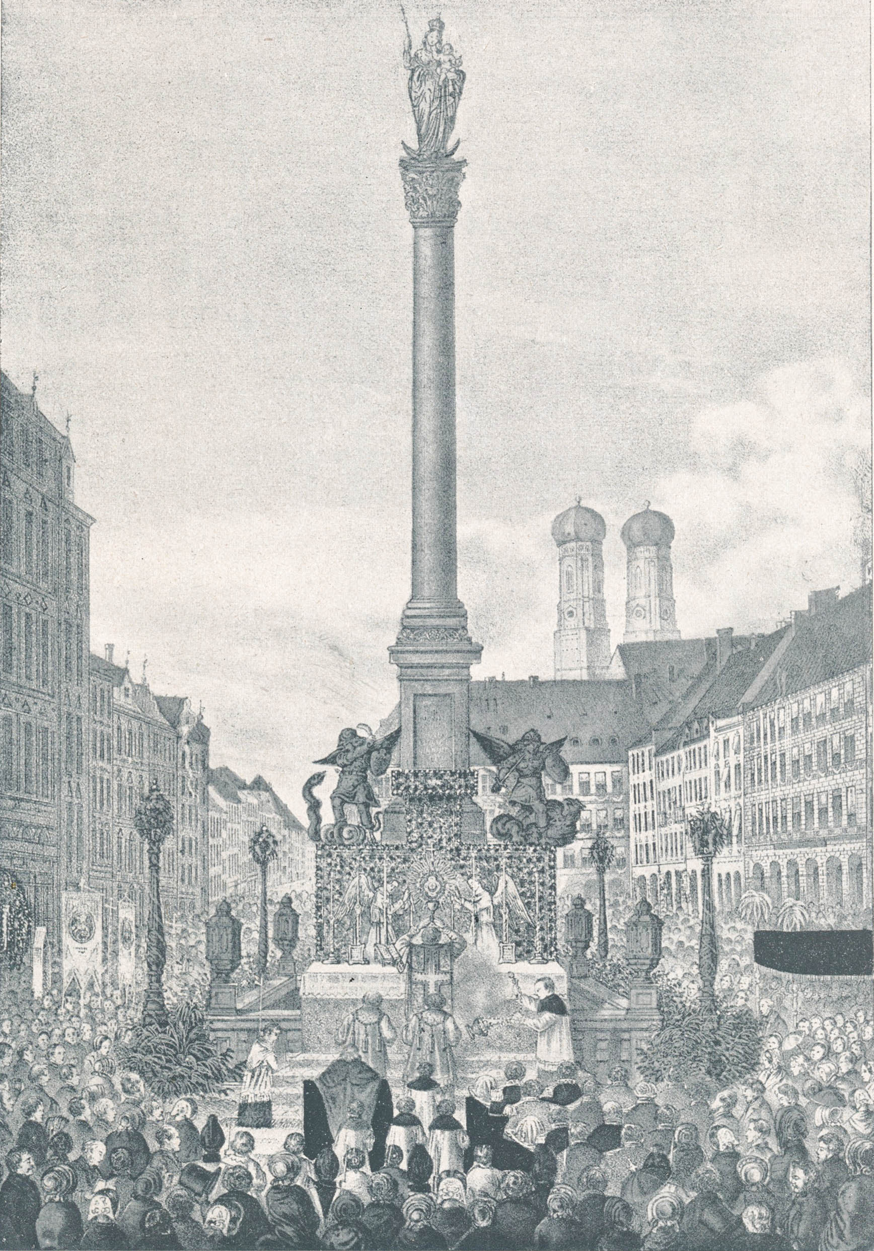 Gedenkblatt der zur Abwehr der Colera 1854