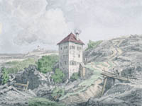 Seidel August - Altes Brunnhaus am Gasteig oberhalb der Praterbrücke