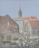 Seybold Friedrich - Der Viktualienmarkt 1815