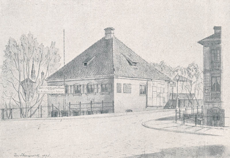 Der „Turmwirt“ an der Ludwigsbrücke 1890
