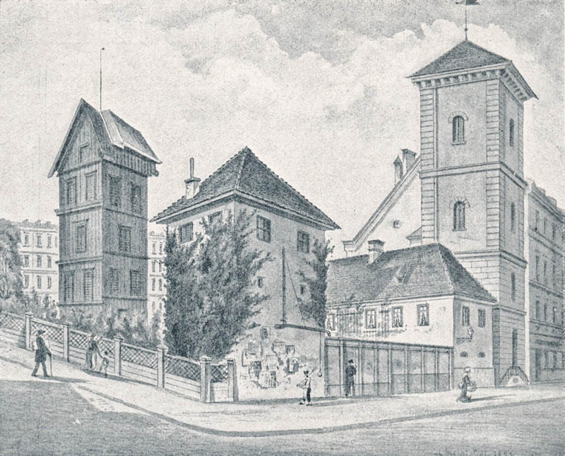 Stadtmauerrest in der Nähe des Teckentores. 1884