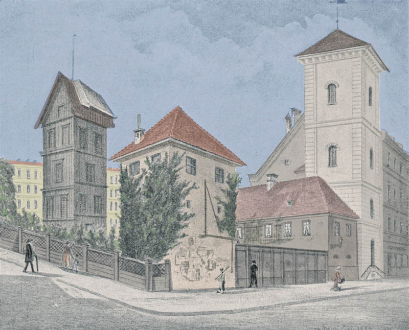 Stadtmauerrest in der Nähe des Teckentores. 1884