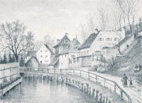 Burkhardt Heinrich - Häusergruppe am Giesinger Berg 1880