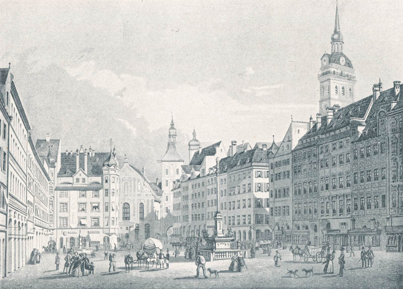 Der Marienplatz ca. 1840