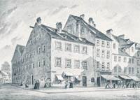 Steinicken Christian - Das „Bäckerhaus an der Sendlingergasse links vom Tore 1884“