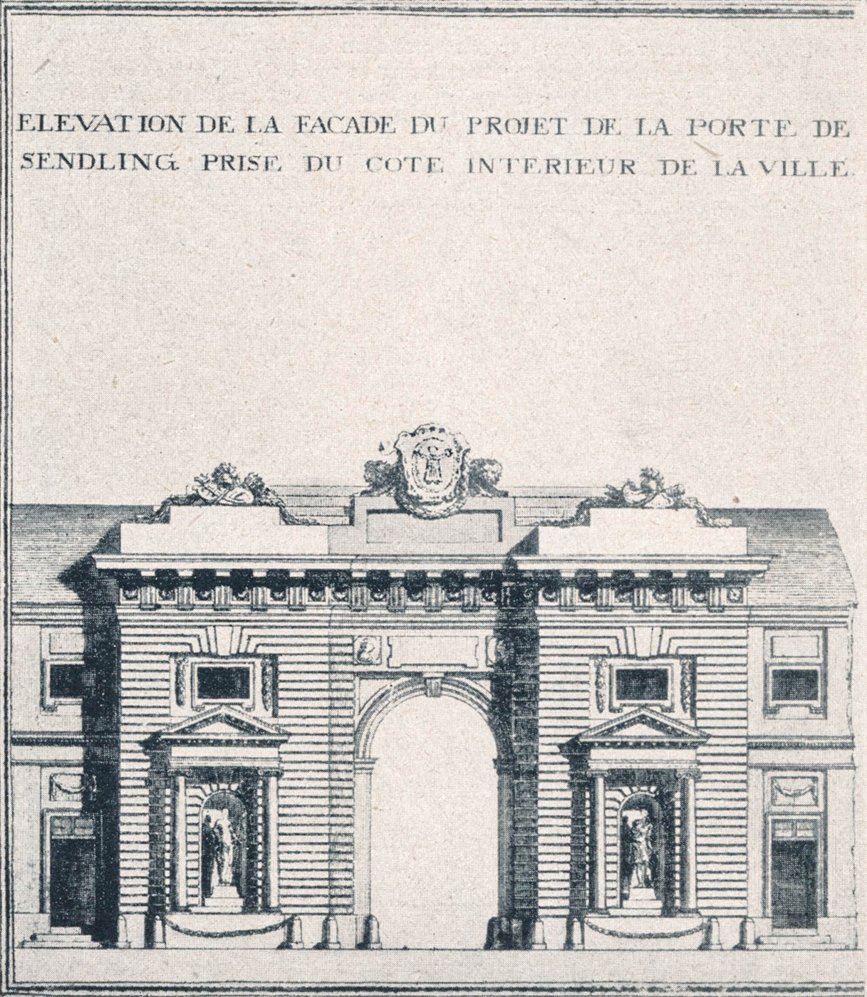 Projekt zum Umbau des Sendlingertores (v. Cuvilles fils) 1780