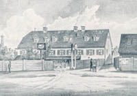 Steinicken Christian - Lohnkutscher Krenkl-Haus, Ecke Schiller- und Bayerstraße. 1850