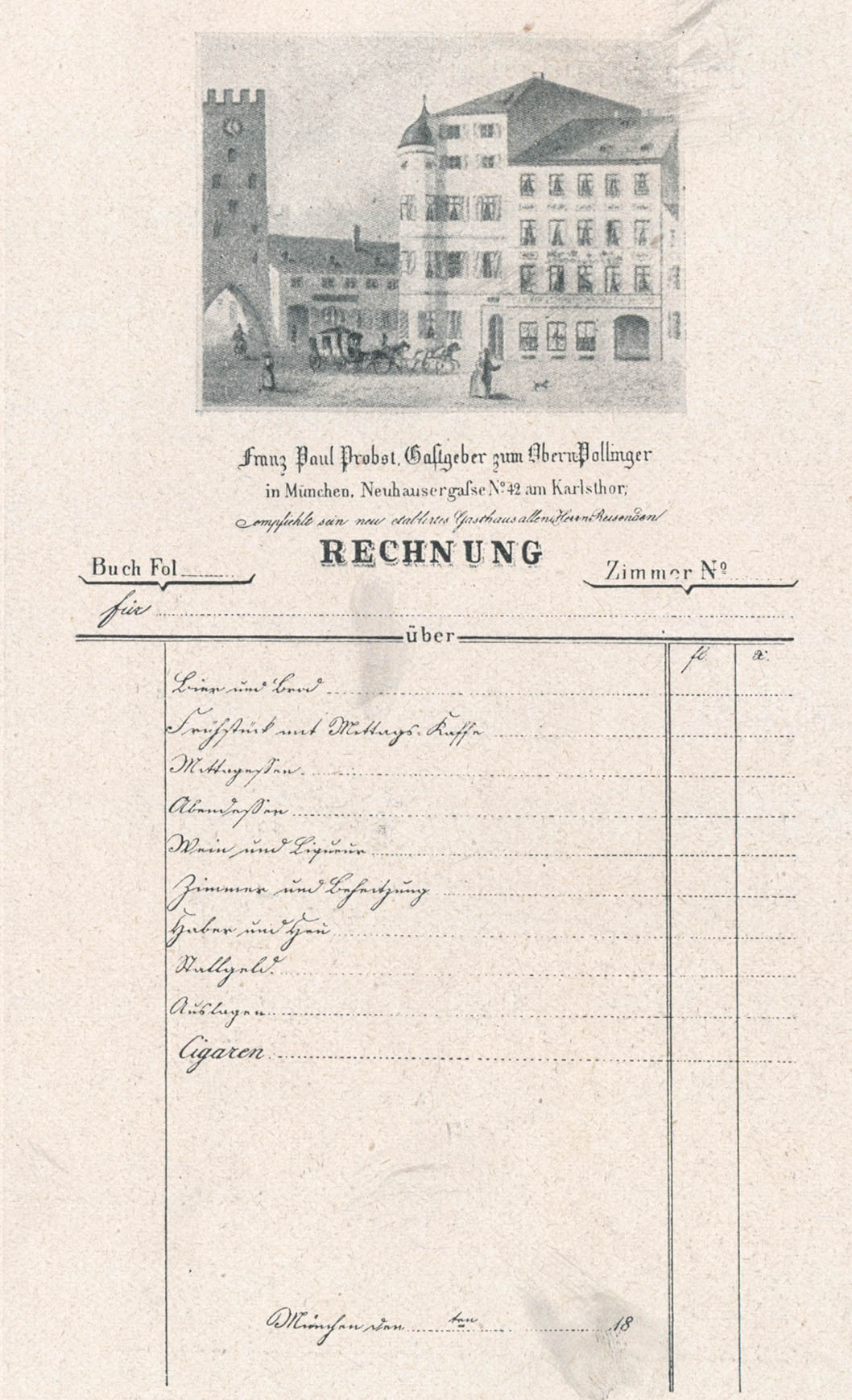 Das Gasthaus zum „Oberpollinger“ 1850
