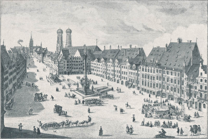 Der Marienplatz ca. 1730
