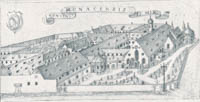  - Das „Franziskanerkloster“ am heutigen Max-Joseph-Platz. 1687
