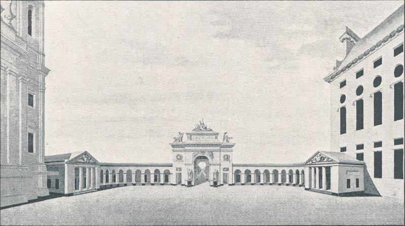 Projekt zu einem neuen Schwabinger Tor von Gärtner ca. 1816