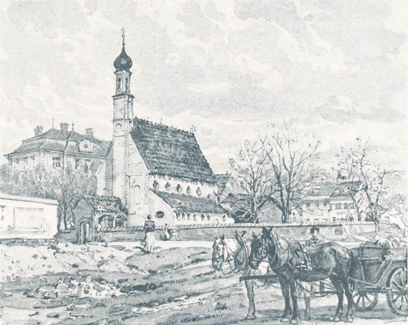 Das  „Nikolaikirchlein“ in Schwabing 1898