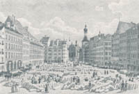 Huber Ludwig, Heinzmann - Der „Marienplatz“ (Schrannenplatz) 1835