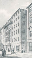 Huber Ludwig - Häusergruppe zwischen Rathaus und Landschaftsstraße in der Dienerstraß