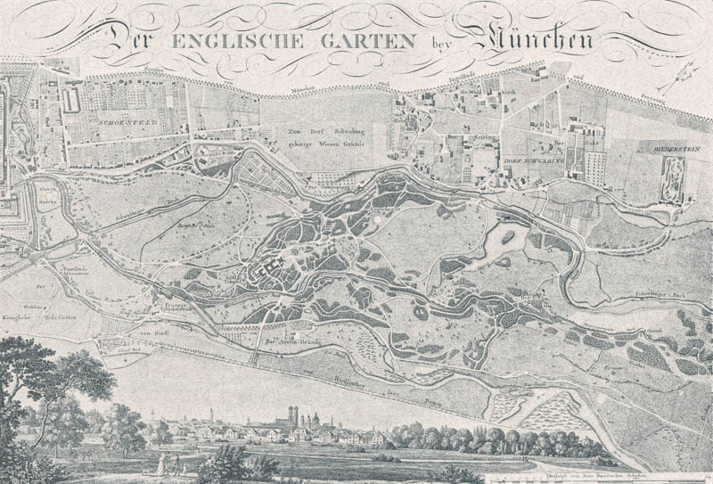 Der englische Garten bei München 1806