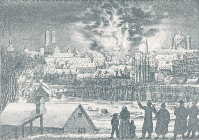 Brand des kgl. Hoftheaters i. J. 1823