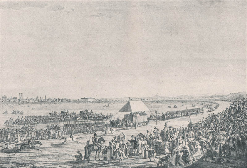 Pferderennen auf der Theresienwiese am 17. Oktober 1810