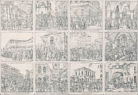 Kraus Gustav  - Gedenkblatt der Volksbewegung 9.–12. Februar 1848