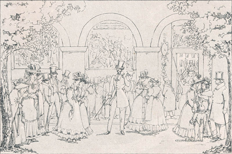 Der „Hofgarten“ ca. 1830