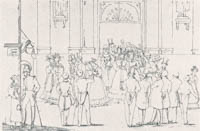  - Die 1/2 11 Uhr-Messe in der Theatinerkirche ca. 1830