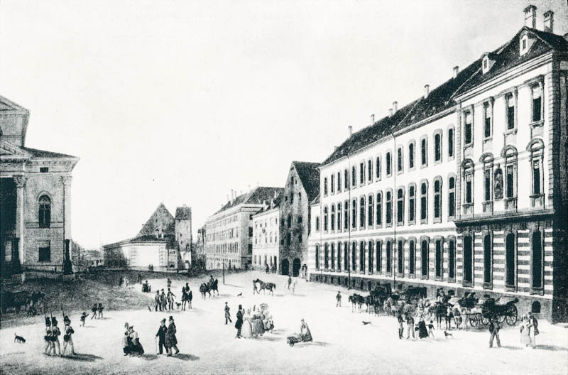 Der Max Josephsplatz im Jahre 1835