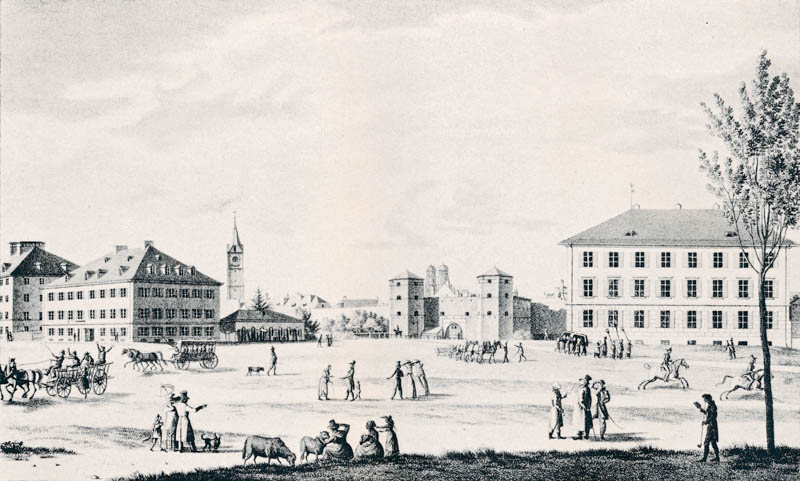 Der Sendlingertorplatz im Jahre 1825