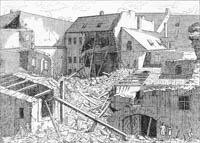 Bollinger Ferdinand - Eingestürzte Häuser am Thiereckhäßl