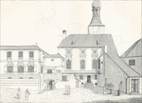 Bollinger Ferdinand - Das Rathaus gegen den Peters-Freithof