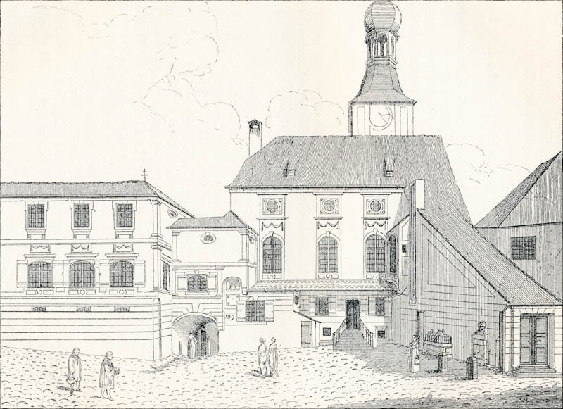 Das Rathaus gegen den Peters-Freithof