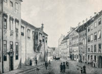 Quaglio Domenico - Die Residenzstraße im Jahre 1826