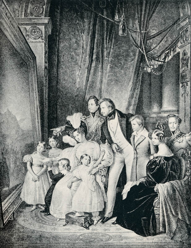 König Ludwig I. im Kreise seiner Familie