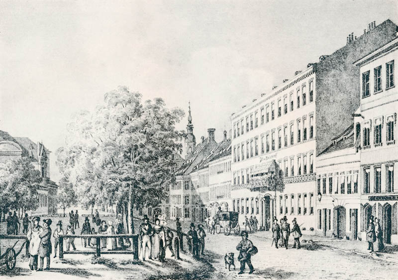 Der Promenadeplatz um das Jahr 1840