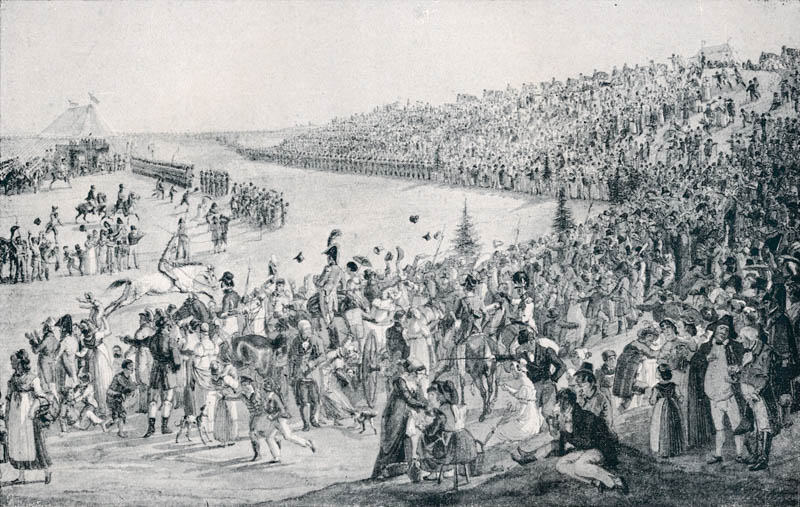 Das erste Oktoberfest-Wettrennen am 17. Oktober 1810.