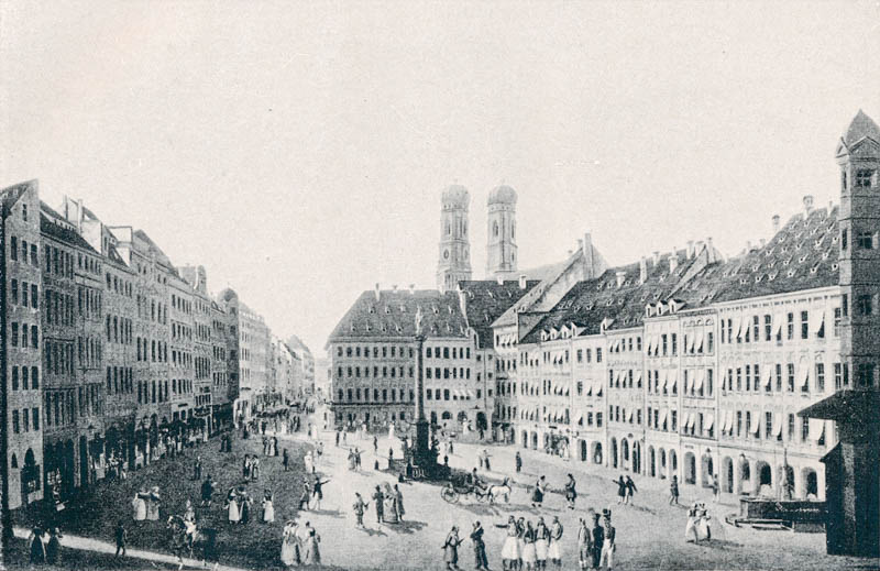 Der Marienplatz im Jahre 1828