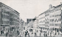 Kraus Gustav - Die Kaufingerstraße im Jahre 1825